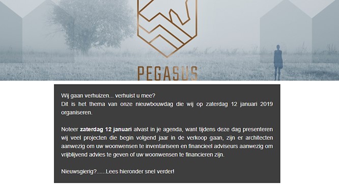 Pegasus Nieuwsbrief december 2018 Pegasus Vastgoed Gaat Verhuizen Verhuist U Mee.......